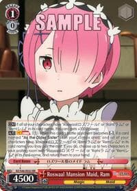 Roswaal Mansion Maid, Ram - Re:ZERO - Weiss Schwarz card