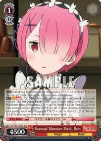 Roswaal Mansion Maid, Ram (RRR) - Re:ZERO - Weiss Schwarz card
