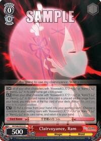 Clairvoyance, Ram - Re:ZERO - Weiss Schwarz card
