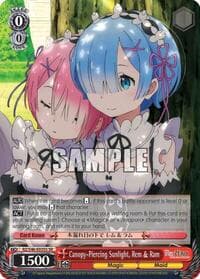Canopy-Piercing Sunlight, Rem & Ram (SR) - Re:ZERO - Weiss Schwarz card