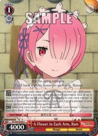 A Flower in Each Arm, Ram - Re:ZERO - Weiss Schwarz card