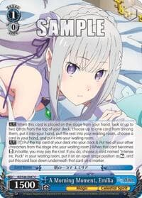 A Morning Moment, Emilia - Re:ZERO - Weiss Schwarz card