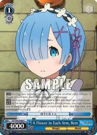 A Flower in Each Arm, Rem - Re:ZERO - Weiss Schwarz card
