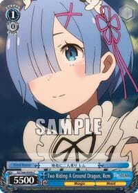 Two Riding A Ground Dragon, Rem - Re:ZERO - Weiss Schwarz card