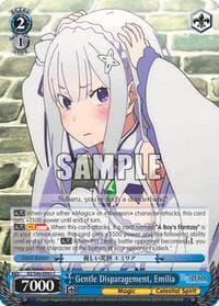 Gentle Disparagement, Emilia - Re:ZERO - Weiss Schwarz card