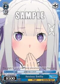 Anxious Emilia - Re:ZERO - Weiss Schwarz card
