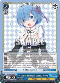 Blue-Haired Maid, Rem - Re:ZERO - Weiss Schwarz card