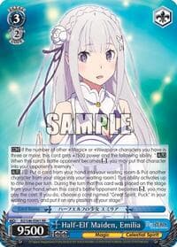 Half-Elf Maiden, Emilia - Re:ZERO - Weiss Schwarz card
