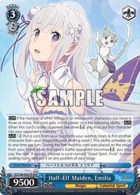 Half-Elf Maiden, Emilia (RRR) - Re:ZERO - Weiss Schwarz card