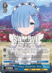 Happy Daydream, Rem - Re:ZERO - Weiss Schwarz card