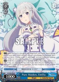 Pure Maiden, Emilia - Re:ZERO - Weiss Schwarz card