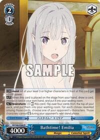 Bathtime! Emilia - Re:ZERO - Weiss Schwarz card