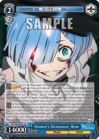 Demon's Demeanor, Rem (SR) - Re:ZERO - Weiss Schwarz card