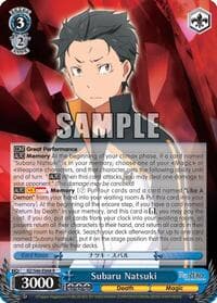 Subaru Natsuki - Re:ZERO - Weiss Schwarz card