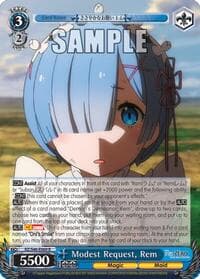 Modest Request, Rem - Re:ZERO - Weiss Schwarz card