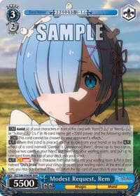 Modest Request, Rem (RRR) - Re:ZERO - Weiss Schwarz card