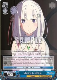Stunned, Emilia - Re:ZERO - Weiss Schwarz card