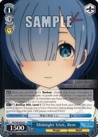 Midnight Visit, Rem - Re:ZERO - Weiss Schwarz card