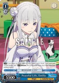 Peaceful Life, Emilia - Re:ZERO - Weiss Schwarz card