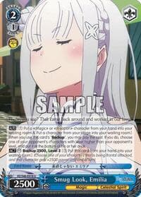 Smug Look, Emilia - Re:ZERO - Weiss Schwarz card