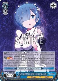 Dim Light Seen With Those Eyes, Rem - Re:ZERO - Weiss Schwarz card