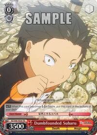 Dumbfounded Subaru - Re:ZERO - Weiss Schwarz card