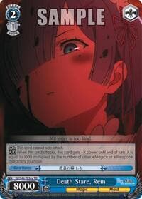 Death Stare, Rem (A) - Re:ZERO - Weiss Schwarz card