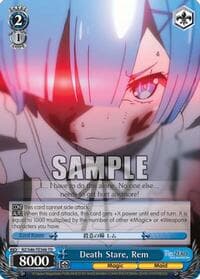 Death Stare, Rem (B) - Re:ZERO - Weiss Schwarz card