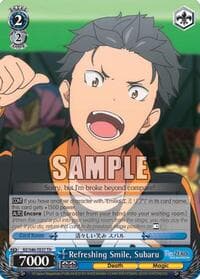 Refreshing Smile, Subaru - Re:ZERO - Weiss Schwarz card