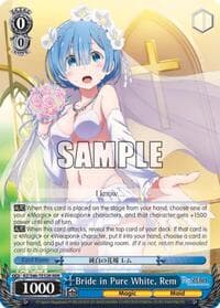 Bride in Pure White, Rem (RRR) - Re:ZERO - Weiss Schwarz card