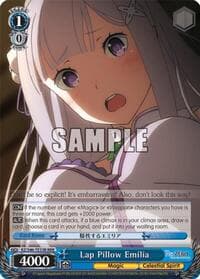 Lap Pillow Emilia (RRR) - Re:ZERO - Weiss Schwarz card