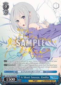A Short Snooze, Emilia (SP) - Re:ZERO - Weiss Schwarz card