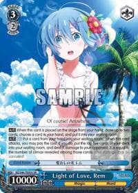 Light of Love, Rem (SR) - Re:ZERO - Weiss Schwarz card