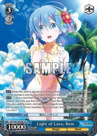 Light of Love, Rem (SP) - Re:ZERO - Weiss Schwarz card