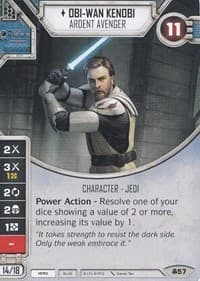 Obi-Wan Kenobi - Ardent Avenger - Convergence - Star Wars: Destiny card