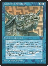 Labyrinth Minotaur [Version 2] - Homelands - Magic: The Gathering card