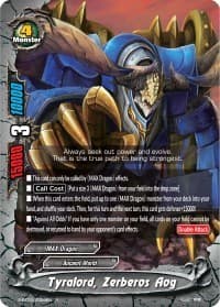 Tyralord, Zerberos Aog - True Awakening of Deities - Future Card BuddyFight card
