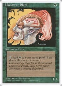 Llanowar Elves - Fourth Edition - Magic: The Gathering card