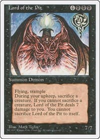 Lord of the Pit - Fourth Edition - Magic: The Gathering card