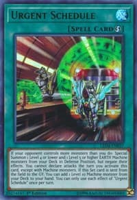 Urgent Schedule - Legendary Duelists: Sisters of the Rose - YuGiOh card