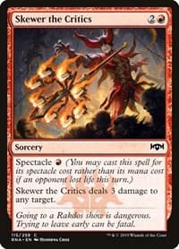 Skewer the Critics - Ravnica Allegiance - Magic: The Gathering card