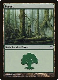 Forest (303) - Champions of Kamigawa - Magic: The Gathering card