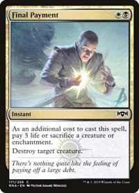 Final Payment - Ravnica Allegiance - Magic: The Gathering card