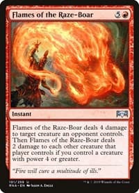 Flames of the Raze-Boar - Ravnica Allegiance - Magic: The Gathering card