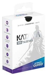 Katana 2018 Standard Size Sleeves - Black (100-Pack) - Ultimate Guard Card Sleeves - Card Sleeves card