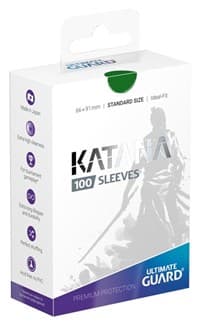 Katana 2018 Standard Size Sleeves - Green (100-Pack) - Ultimate Guard Card Sleeves - Card Sleeves card