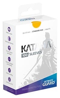 Katana 2018 Standard Size Sleeves - Yellow (100-Pack) - Ultimate Guard Card Sleeves - Card Sleeves card
