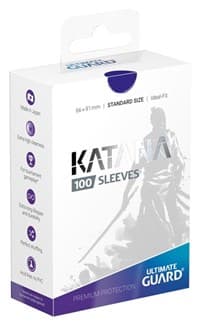 Katana 2018 Standard Size Sleeves - Blue (100-Pack) - Ultimate Guard Card Sleeves - Card Sleeves card