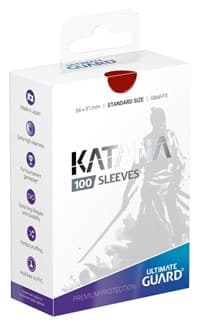 Katana 2018 Standard Size Sleeves - Red (100-Pack) - Ultimate Guard Card Sleeves - Card Sleeves card