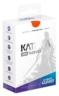 Katana 2018 Standard Size Sleeves - Orange (100-Pack) - Ultimate Guard Card Sleeves - Card Sleeves card